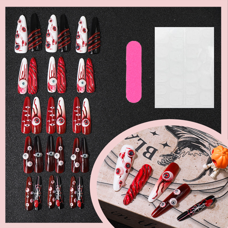 3D Eyeball Halloween Press-On Nails TY-957 – 30Pcs