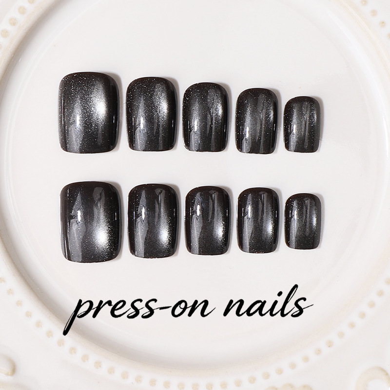 Cat Eye Press-On Nails TY-978 – Y2K Short Square, 24Pcs