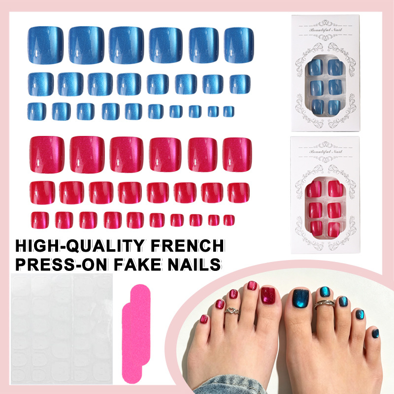 Summer Sparkle Toe Nails TY-549/550 – 48Pcs Press-On Toenails