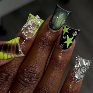 Y2K Star Charm Duck Press-On Nails XXS240