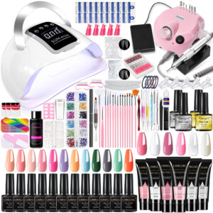 All-in-One Nail Art Kit – Full Tool Set with Extension Gel, UV Lamp & Drill ZH568-1