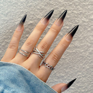 Halloween Gradient Long Stiletto Press-On Nails CJCY-75