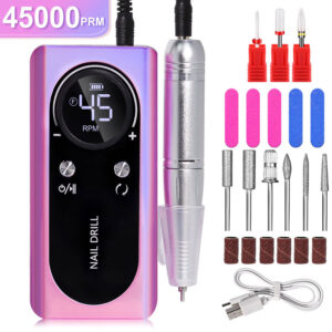 Professional Cordless Electric Nail Drill – Rechargeable E-File for Gel & Acrylic | V2