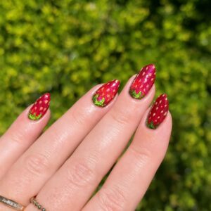 Strawberry Fruit Press-On Nails XZ115