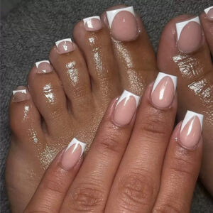 Classic Square French Minimal Press-On Nail Set FL22