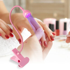 Mini Linear LED Nail Lamp with Clip & Gooseneck – Portable Curing Light | MJD-TD