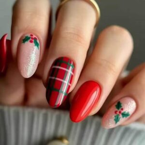 Christmas Santa Tree Press-On Nails XZ123