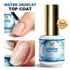 Water Droplet Top Coat — Soak-Off Nail Top Coat 15 ml Glass Bottle, g144
