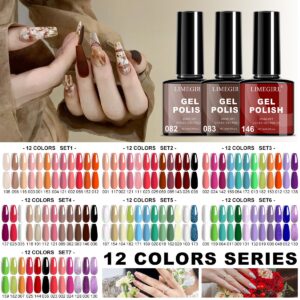 12-Color Complete Nail Kit - Base Coat, Gel Polish, Builder Gel