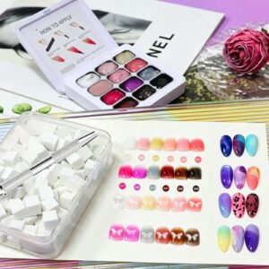 12-Color Stamping & Ombre Gel - No-Wipe, Soak-Off, Highly Pigmented