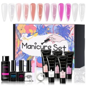 14-Piece Cat Eye Complete Nail Kit - Base Coat, Extension Gel, Top Coat