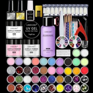 42-Color French Jelly Complete Nail Kit - Acrylic Liquid, Acrylic Powder