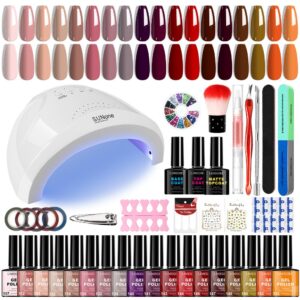 44-Piece Complete Nail Kit - with Lamp & Drill, Gel Polish, Brushes
