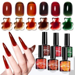 6-Color Caramel Amber Gel Polish