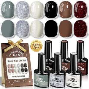 6-Color Nude Crushed Diamond Gel Polish - CPSR Compliant