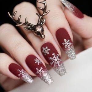 Glitter Ballet Nails - Christmas Minimal Set, 24pc
