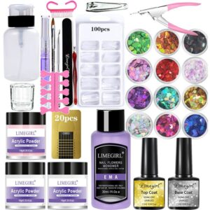 Professional Complete Nail Kit - Acrylic Powder, Charms