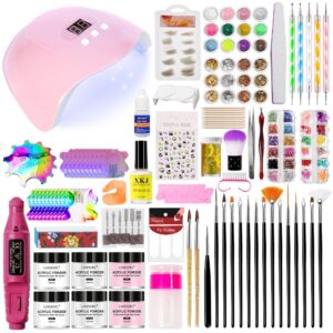 Professional Complete Nail Kit - with Lamp & Drill, Acrylic Powder