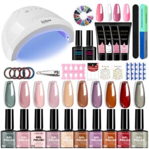 Professional Complete Nail Kit - with Lamp, Extension Gel, Gel Polish
