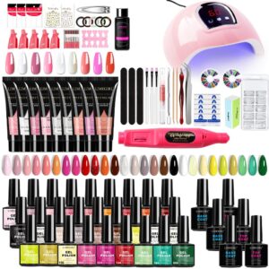 Rhinestone Complete Nail Kit - with Drill, Extension Gel, Gel Polish