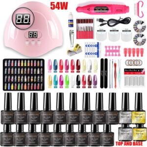Sequin Complete Nail Kit - Extension Gel, Gel Polish, Glitter